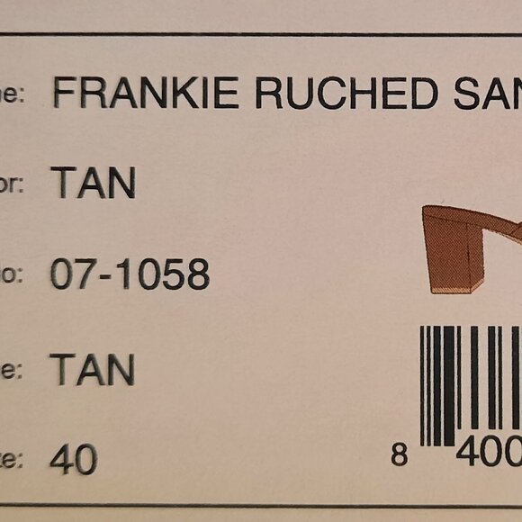 STAUD Brown/Tan Frankie Sandals Block Heels Slip-On - Picture 4 of 7